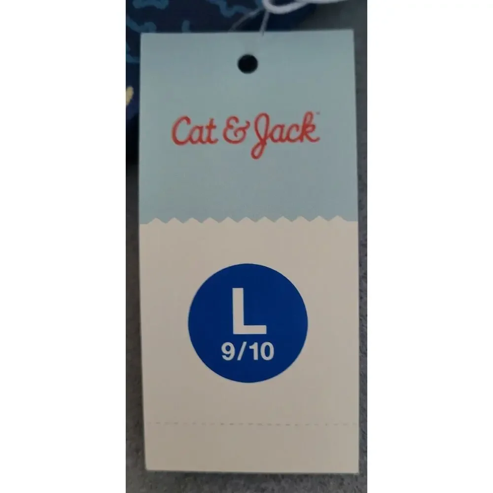 CAT & JACK Toddler Adrian Sandals/Flip Flops w/Back Elastic Strap-Sz 9/10 New!